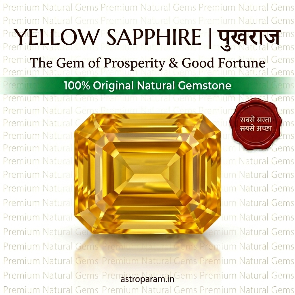 Natural Yellow Sapphire (Pukhraj Stone)