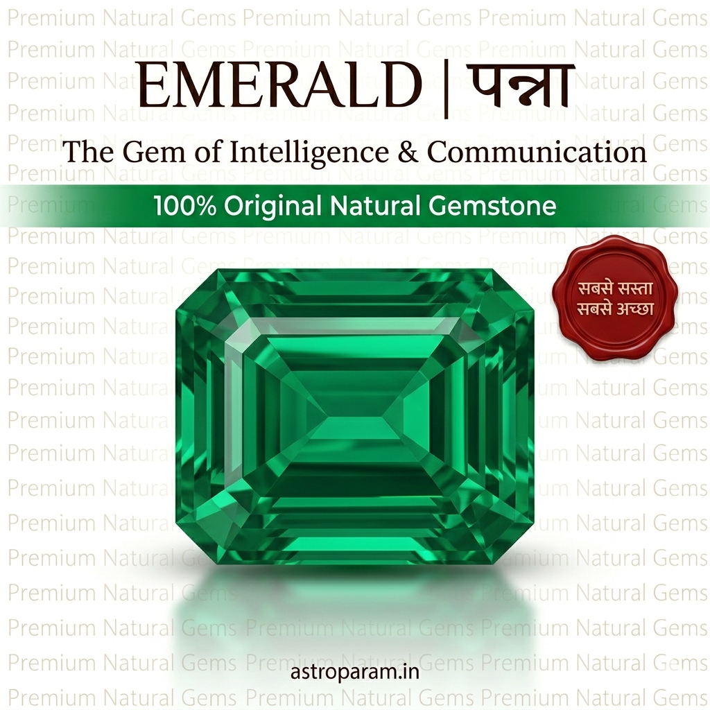 Natural Emerald Gemstone (Panna Stone)