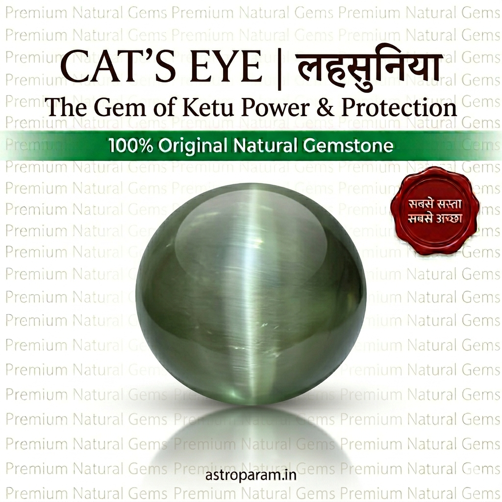 Natural Cat’s Eye Gemstone (Lehsunia)